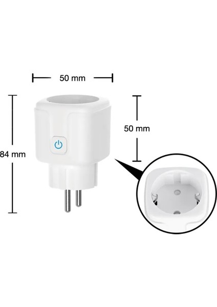 Akıllı Priz 20 Amper Tüketim Izleme Zamanlama Fonksiyonu Ses Kontrolü Via Alexa Google