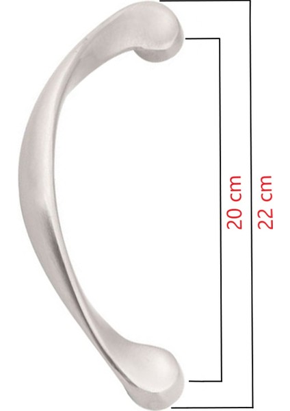 Saten Ay Çekme Kol Büyük Lale Çelik Kapı Sürgülü Kapı Dış Kapı Kolu Tutma Kulpu Saplamalar Dahil