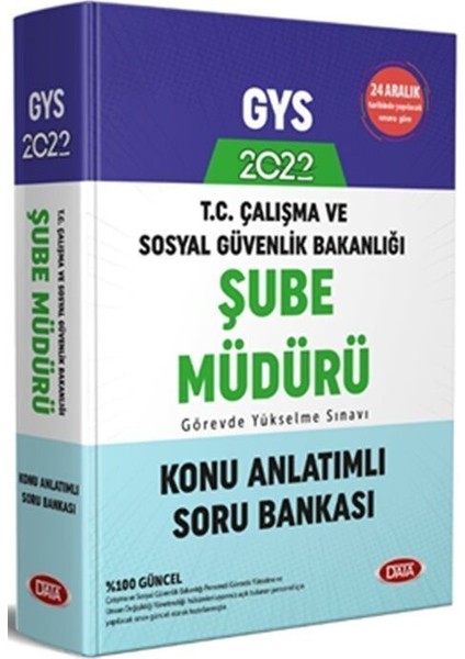 2022 GYS Çalışma ve Sosyal Güvenlik Bakanlığı Şube Müdürü Konu Anlatımlı Soru Bankası
