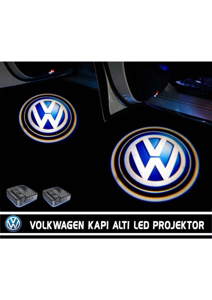 Volkswagen Araçlar Için Pilli Yapıştırmalı Kapı Altı LED Logo