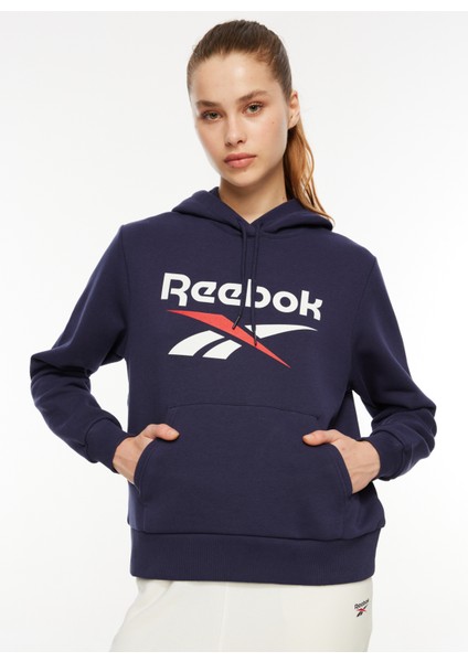 Lacivert Kadın Yuvarlak Yaka Sweatshirt IQ4428 Rı Bl Fleece Hoodıe