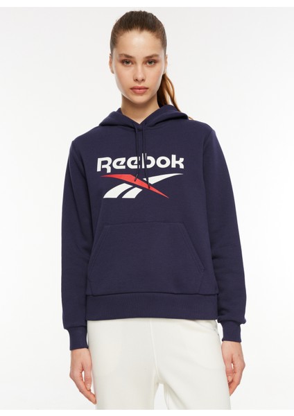 Lacivert Kadın Yuvarlak Yaka Sweatshirt IQ4428 Rı Bl Fleece Hoodıe modelleri