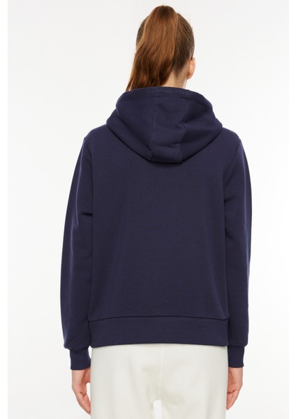 Lacivert Kadın Yuvarlak Yaka Sweatshirt IQ4428 Rı Bl Fleece Hoodıe indirimleri