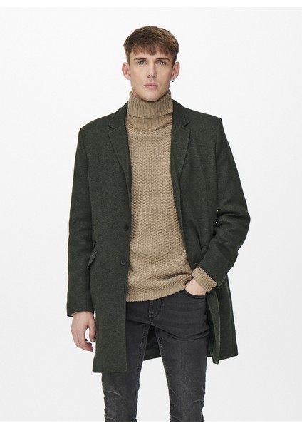 Only & Sons Haki Erkek Kaban 22016665_ONSJULIAN Kıng Coat In Otw