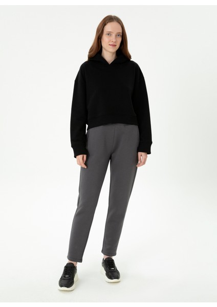 Kapüşon Yaka Siyah Kadın Sweatshirt Rc-Gapın fırsatları