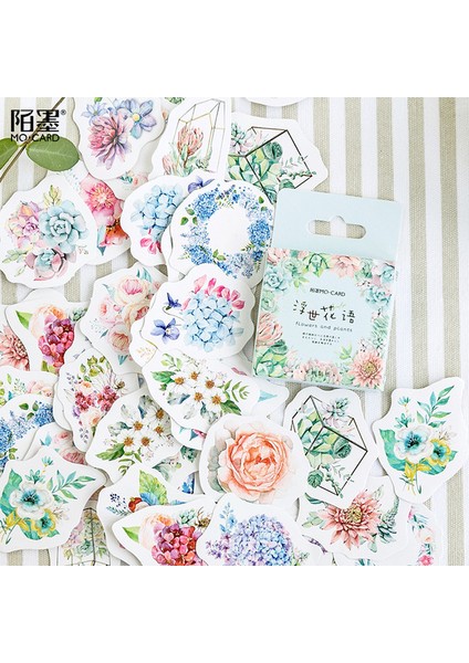 Stil 8 46 Adet/takım Sonbahar Çiçek Etiket Diy Scrapbooking Günlüğü Planlayıcısı Dekorasyon Çıkartması Albümü (Yurt Dışından)