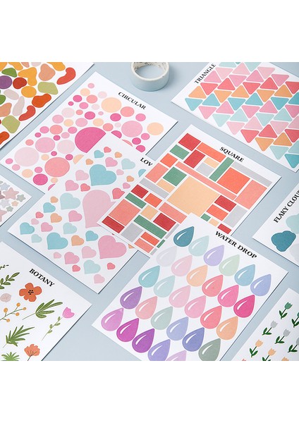 Stil 6 Renkli Dekoratif Renkli Kalp Şeklinde Yapışkanlı Etiket Sevimli Günlüğü Albümü Dekoratif Çıkartmalar Kırtasiye Etiket (Yurt Dışından) fiyatları