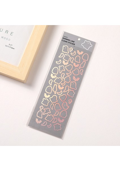 Hayalet Kore Ins Lazer Goo Kart Sticker Şeffaf Telefon Kılıfı Su Bardağı Yıldız El Hesabı Fotoğraf Albümü Küçük Kart Dıy Dekorasyon (Yurt Dışından)