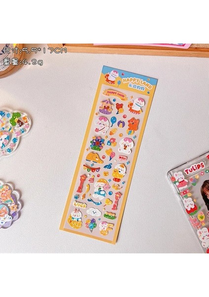 A 1 Kawaii Küçük Hayvanlar Lazer Parlayan Pvc Çıkartmalar Sevimli Diy El Hesabı Etiket Scrapbooking Albümü Etiket Kartı Dekoratif Sticker (Yurt Dışından)