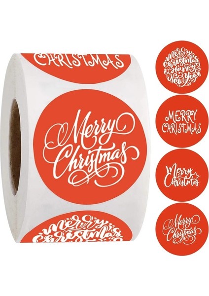 QY1506-100PCS 100-500PCS Merry Christmas Çıkartmalar Noel Baba Noel Desen Tasarım Noel Hediye Paketi Dekor Etiketleri 1 Inç (Yurt Dışından)