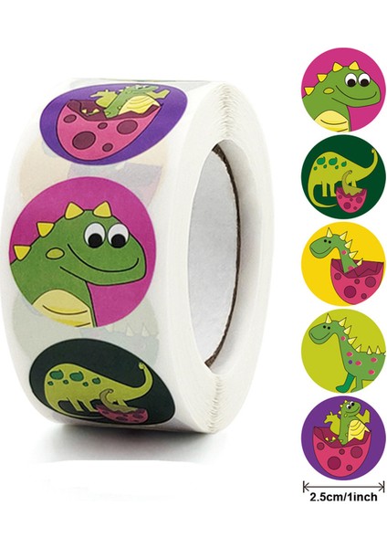 QY1618-500PCS 100-500PCS 8 Stilleri Yuvarlak Karikatür Hayvan Ödül Çıkartmaları Çocuklar Parti El Yapımı Scrapbooking Hediye Paketleme Mühür Etiket (Yurt Dışından)