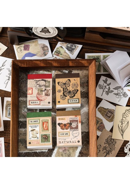 D Nedıe 50 Desenler Karalama Defteri Çıkartmaları Vintage Mini Kitap Dekor Önemsiz Dergisi Kolaj Yaratıcı Kırtasiye Estetik Çiçek Çıkartmalar (Yurt Dışından) fiyatları