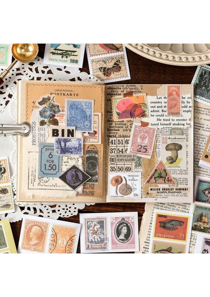 D Nedıe 50 Desenler Karalama Defteri Çıkartmaları Vintage Mini Kitap Dekor Önemsiz Dergisi Kolaj Yaratıcı Kırtasiye Estetik Çiçek Çıkartmalar (Yurt Dışından) fırsatları