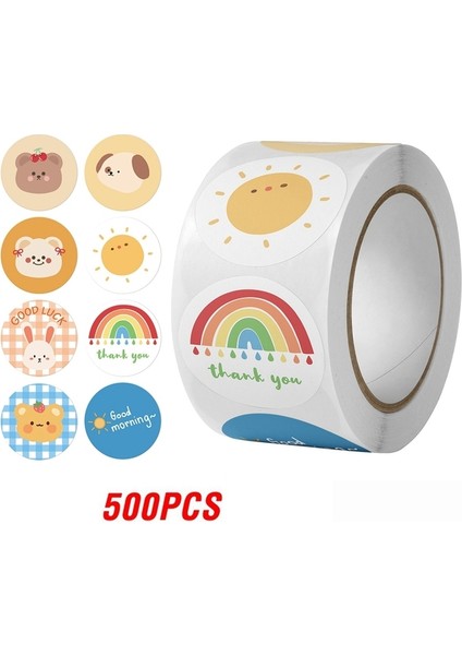 QY1705-500PCS 100-500PCS Sevimli Etiket Çocuklar Için Hayvanlar Yüz Ödül Etiket Sınıf Öğretmeni Malzemeleri Için Motivasyon Scrapbooking (Yurt Dışından)