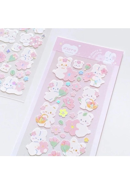 Stil 9 Kore Ins Sevimli Hayvanlar Tavşanlar Etiket Kişiselleştirilmiş Dergisi Dıy Malzeme El Kitabı Sabit Dekoratif Sanat Malzemeleri (Yurt Dışından)