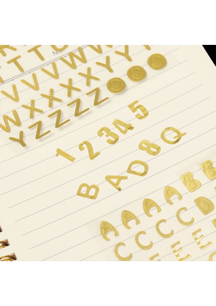 Silver-Style2 Çocuklar Hediyeler Karalama Defteri Bronzlaştırıcı Desen Dizüstü Dekor Planlayıcısı Pırıltı Çıkartmalar Mektup Kendinden Yapışkanlı Numara Etiketi (Yurt Dışından) fiyatları