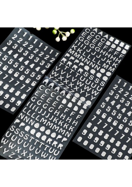 Silver-Style2 Çocuklar Hediyeler Karalama Defteri Bronzlaştırıcı Desen Dizüstü Dekor Planlayıcısı Pırıltı Çıkartmalar Mektup Kendinden Yapışkanlı Numara Etiketi (Yurt Dışından) fırsatları