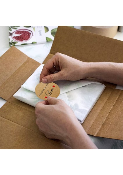 2.5 cm Kraft Özel Çıkartmalar Yuvarlak Doğal Kraft El Yapımı Etiket Fırında Ambalaj, Konserve Kavanozları, Çerez Çantaları, Hediye Paketi Için Yapışkanlı Etiketler (Yurt Dışından) fırsatları