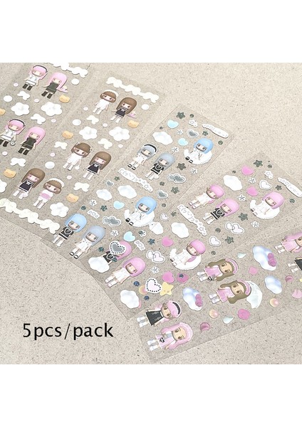 5 Adet Set Skysonıc Bobo Mercan Tam Set Serisi Dekoratif Çıkartmalar Tatlı Kız Alt Kore Kendi Başına Yap Çıkartma Dergisi Önemsiz Gündem Kırtasiye Kaynağı (Yurt Dışından)