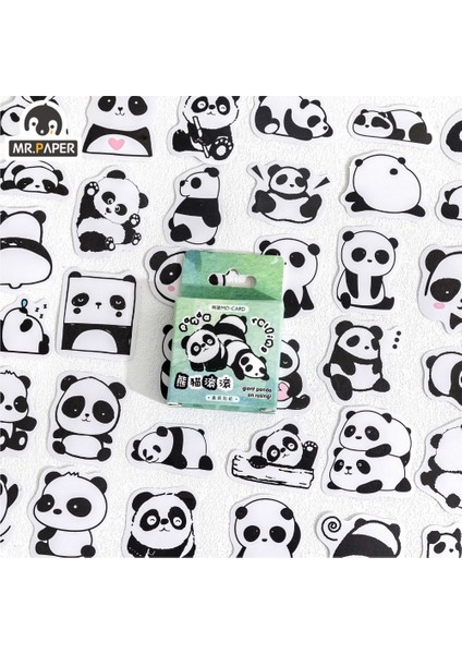 S19762-1 Mr.paper 45 Adet/kutu Sevimli Panda Çıkartmalar Karikatür Zengin Desen El Çizilmiş Çok Fonksiyonlu Dekoratif El Kitabı Kolaj Kırtasiye (Yurt Dışından) fiyatları