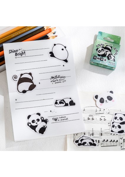 S19762-1 Mr.paper 45 Adet/kutu Sevimli Panda Çıkartmalar Karikatür Zengin Desen El Çizilmiş Çok Fonksiyonlu Dekoratif El Kitabı Kolaj Kırtasiye (Yurt Dışından) fırsatları