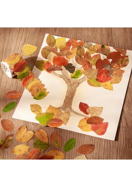 E 50 Adet Yapraklar Çıkartmalar Yapışkanlı Diy Scrapbooking Etiket Planlayıcısı El Yapımı Sopa Etiketleri Kolaj Malzemesi Yaprak Sticker (Yurt Dışından) fiyatları