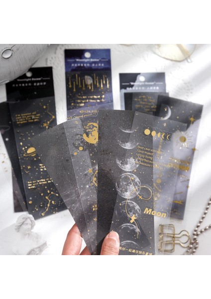C Bay Kağıt Edebi Basit Gezegen Pvc Çıkartmalar Yaratıcı Ins Rüzgar Yıldız Ay El Hesabı Dekoratif Malzeme Yer Imleri Sabit (Yurt Dışından) fiyatları