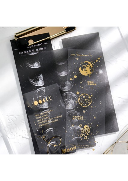 C Bay Kağıt Edebi Basit Gezegen Pvc Çıkartmalar Yaratıcı Ins Rüzgar Yıldız Ay El Hesabı Dekoratif Malzeme Yer Imleri Sabit (Yurt Dışından) modelleri