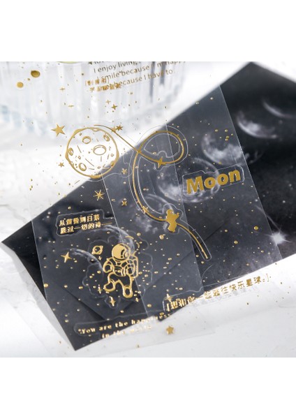 C Bay Kağıt Edebi Basit Gezegen Pvc Çıkartmalar Yaratıcı Ins Rüzgar Yıldız Ay El Hesabı Dekoratif Malzeme Yer Imleri Sabit (Yurt Dışından) fırsatları