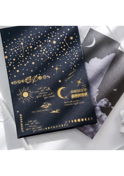 C Bay Kağıt Edebi Basit Gezegen Pvc Çıkartmalar Yaratıcı Ins Rüzgar Yıldız Ay El Hesabı Dekoratif Malzeme Yer Imleri Sabit (Yurt Dışından) indirimleri