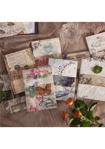 DN1522-E 100 Yaprak 10*14 cm Vintage Tarzı Tasarım Kağıt Bloknot Estetik Önemsiz Dergisi Scrapbooking Defterler Okul Için Sanat Malzemeleri (Yurt Dışından)