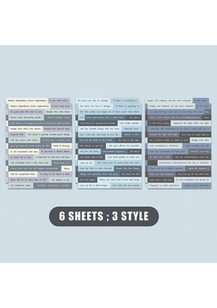 Stil 4 6 Sayfalık Vintage Küçük Konuşma Metin Koleksiyonu Çıkartmalar Dıy Scrapbooking Kolaj Telefon Günlüğü Albümü Mutlu Planı Hediye Dekorasyon (Yurt Dışından)