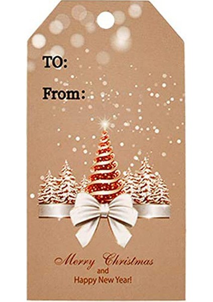 QY1428-50PCS 50-100PCS Merry Christmas Etiketler Kraft Kağıt Kartı Hediye Etiketi Dıy Asın Etiketleri Hediye Paketleme Dekor Hediye Kartı Noel Malzemeleri Yanadır (Yurt Dışından)