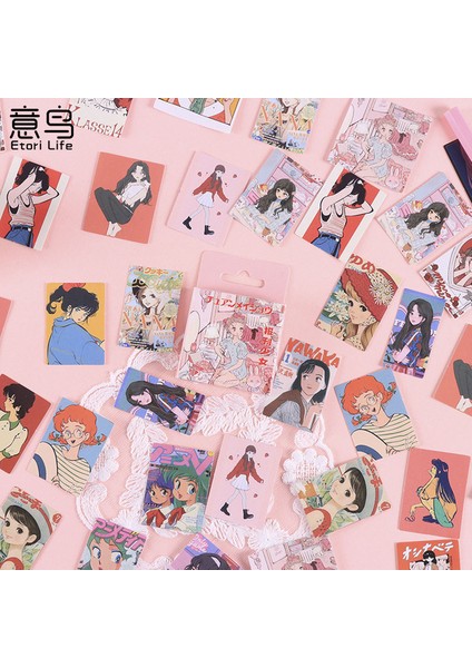 B 46 Adet/kutu Çıkartmalar Karikatür Kız Dekoratif Çıkartmalar Dıy Günlüğü Planlayıcısı Scrapbooking Fotoğraf Albümü Mühür Kırtasiye Okul Malzemeleri (Yurt Dışından)