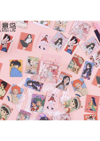B 46 Adet/kutu Çıkartmalar Karikatür Kız Dekoratif Çıkartmalar Dıy Günlüğü Planlayıcısı Scrapbooking Fotoğraf Albümü Mühür Kırtasiye Okul Malzemeleri (Yurt Dışından) indirimleri