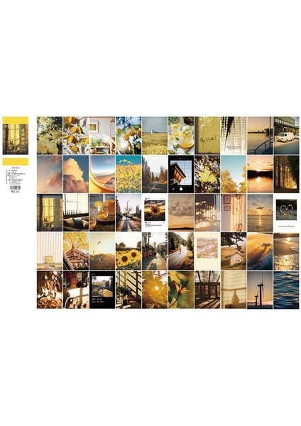 Jin 50 Adet Manzara Yaz Ins Dekoratif Scrapbooking Sopa Etiket Günlüğü Albümü Kırtasiye Boyama Etiket Kız Erkek Öğrencileri Için (Yurt Dışından)