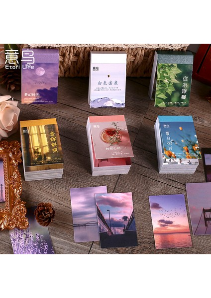 Jin 50 Adet Manzara Yaz Ins Dekoratif Scrapbooking Sopa Etiket Günlüğü Albümü Kırtasiye Boyama Etiket Kız Erkek Öğrencileri Için (Yurt Dışından) fiyatları