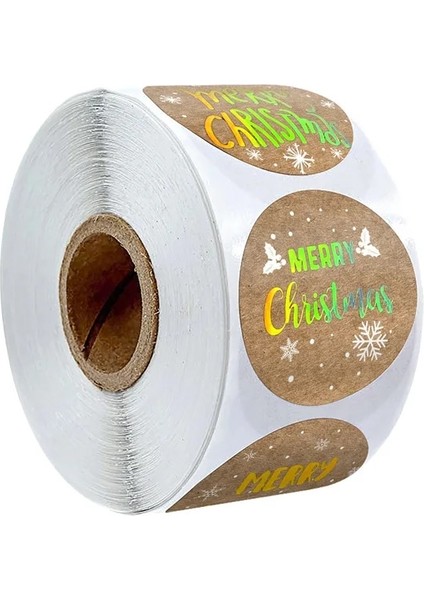 QY1639-500PCS 100-500 Adet Yuvarlak Merry Christmas Çıkartmalar Mühür Etiketleri 1 Inç Altın Kelime Etiketi Noel Hediyesi Süslemeleri Etiket (Yurt Dışından)