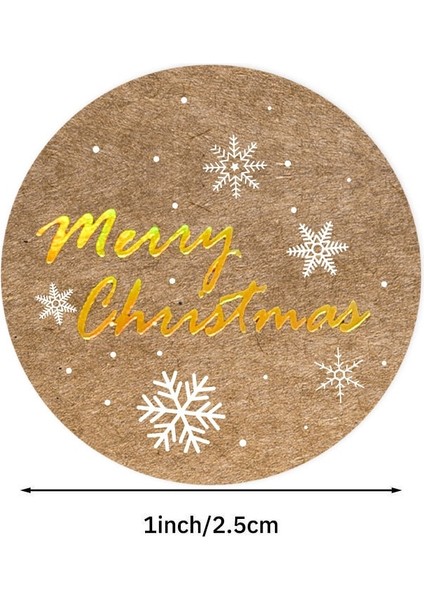QY1639-500PCS 100-500 Adet Yuvarlak Merry Christmas Çıkartmalar Mühür Etiketleri 1 Inç Altın Kelime Etiketi Noel Hediyesi Süslemeleri Etiket (Yurt Dışından) fırsatları
