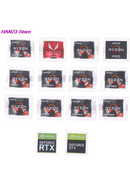 1pc 1.9x1.6cm Amd Işlemci Serisi Etiket Athlon Ryzen R 3 5 7 Logo Pro7 Nesil Etiket (Yurt Dışından) modelleri