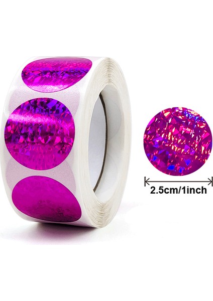 QY1981-100PCS 100-500PCS Renkli Yuvarlak Lazer Etiket Fırında Sarma Dekorasyon Yapışkan Etiket Düğün Dekorasyon Doğum Günü Partisi Hediye Paketleyici Sızdırmazlık (Yurt Dışından)