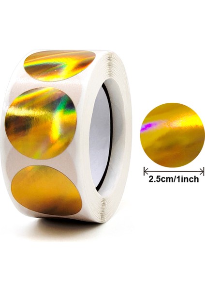 QY1981-100PCS 100-500PCS Renkli Yuvarlak Lazer Etiket Fırında Sarma Dekorasyon Yapışkan Etiket Düğün Dekorasyon Doğum Günü Partisi Hediye Paketleyici Sızdırmazlık (Yurt Dışından) indirimleri