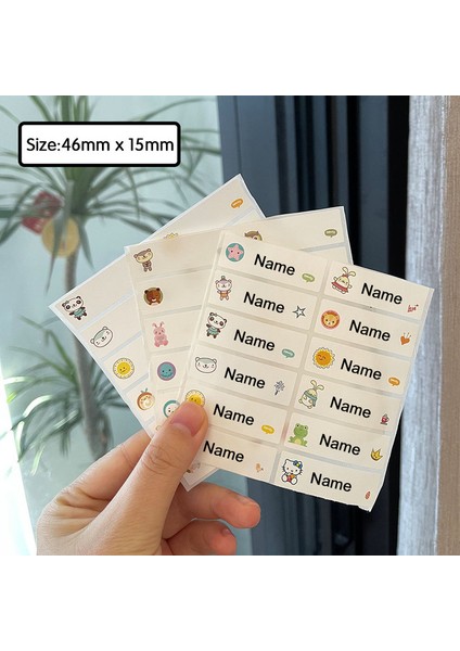 E12 46X15MM 40 Adet Isim Etiketi Etiket Özelleştirmek Etiket Su Geçirmez Kişiselleştirilmiş Etiket Özel Çocuk Okul Kırtasiye Su Şişesi Kalem Gökkuşağı (Yurt Dışından)