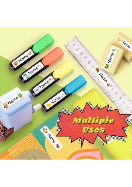 E12 46X15MM 40 Adet Isim Etiketi Etiket Özelleştirmek Etiket Su Geçirmez Kişiselleştirilmiş Etiket Özel Çocuk Okul Kırtasiye Su Şişesi Kalem Gökkuşağı (Yurt Dışından) fiyatları