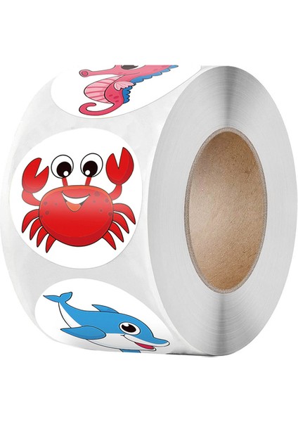 QY836-300PCS 100-500PCS Sevimli Karikatür Hayvanlar Etiket Çocuklar Için Teşvik Sızdırmazlık Etiketleri Okul Öğretmen Malzemeleri Çocuk Ödül Etiket Etiketleri (Yurt Dışından)