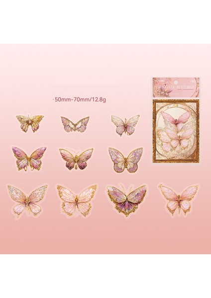 Mor 20 Sayfa Rüya Renkli Kelebek Dekoratif Pet Çıkartmalar Retro Diy El Kitabı Malzeme Scrapbooking Etiket Günlük Defteri Planlayıcısı (Yurt Dışından)