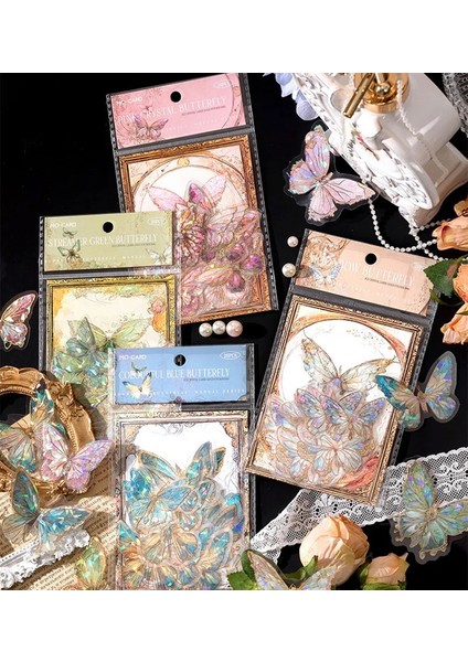 Mor 20 Sayfa Rüya Renkli Kelebek Dekoratif Pet Çıkartmalar Retro Diy El Kitabı Malzeme Scrapbooking Etiket Günlük Defteri Planlayıcısı (Yurt Dışından)