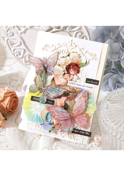 Mor 20 Sayfa Rüya Renkli Kelebek Dekoratif Pet Çıkartmalar Retro Diy El Kitabı Malzeme Scrapbooking Etiket Günlük Defteri Planlayıcısı (Yurt Dışından)