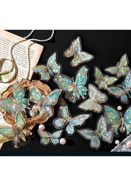Mor 20 Sayfa Rüya Renkli Kelebek Dekoratif Pet Çıkartmalar Retro Diy El Kitabı Malzeme Scrapbooking Etiket Günlük Defteri Planlayıcısı (Yurt Dışından)