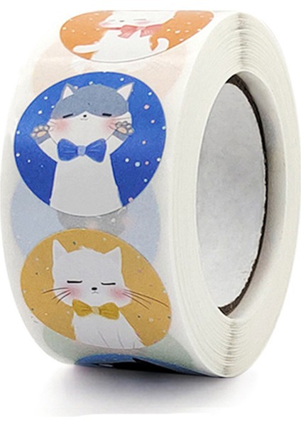 QY1627-100PCS 100-500PCS 1 Inç Kedi Etiket Çocuklar Ödül Etiket Hediye Dekorasyon Etiket Öğretmen Teşvik Öğrenci Kırtasiye Çıkartmalar (Yurt Dışından) fırsatları